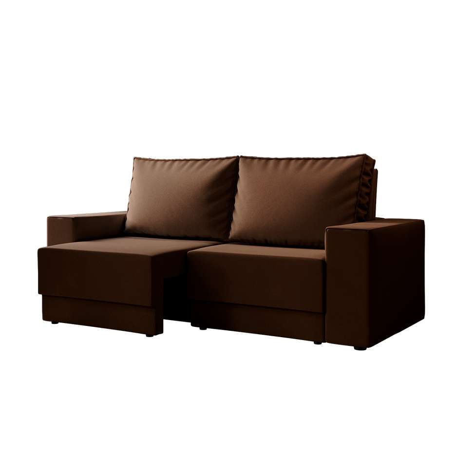 Sofá 3 Lugares Retrátil Sarov Suede Marrom em Promoção | Ofertas na Americanas