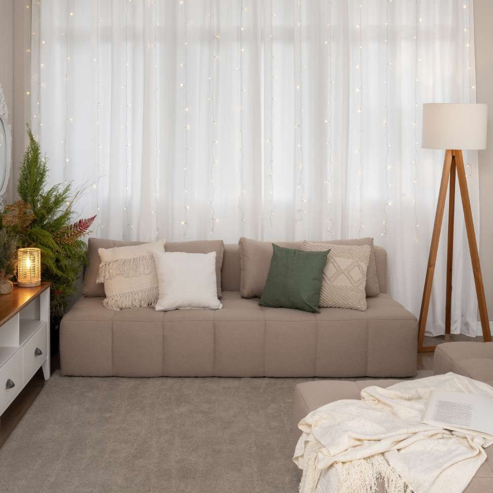 Sofá 3 Lugares Modular Soho Linho Bege em Promoção | Ofertas na Americanas