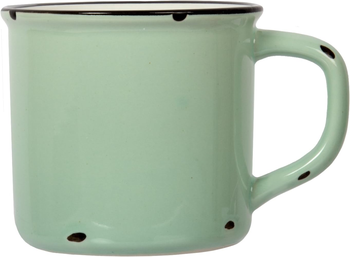 Beautiful Distressed Holiday Collection Enamel Coffee Mugs  15.2 oz  Set of 4