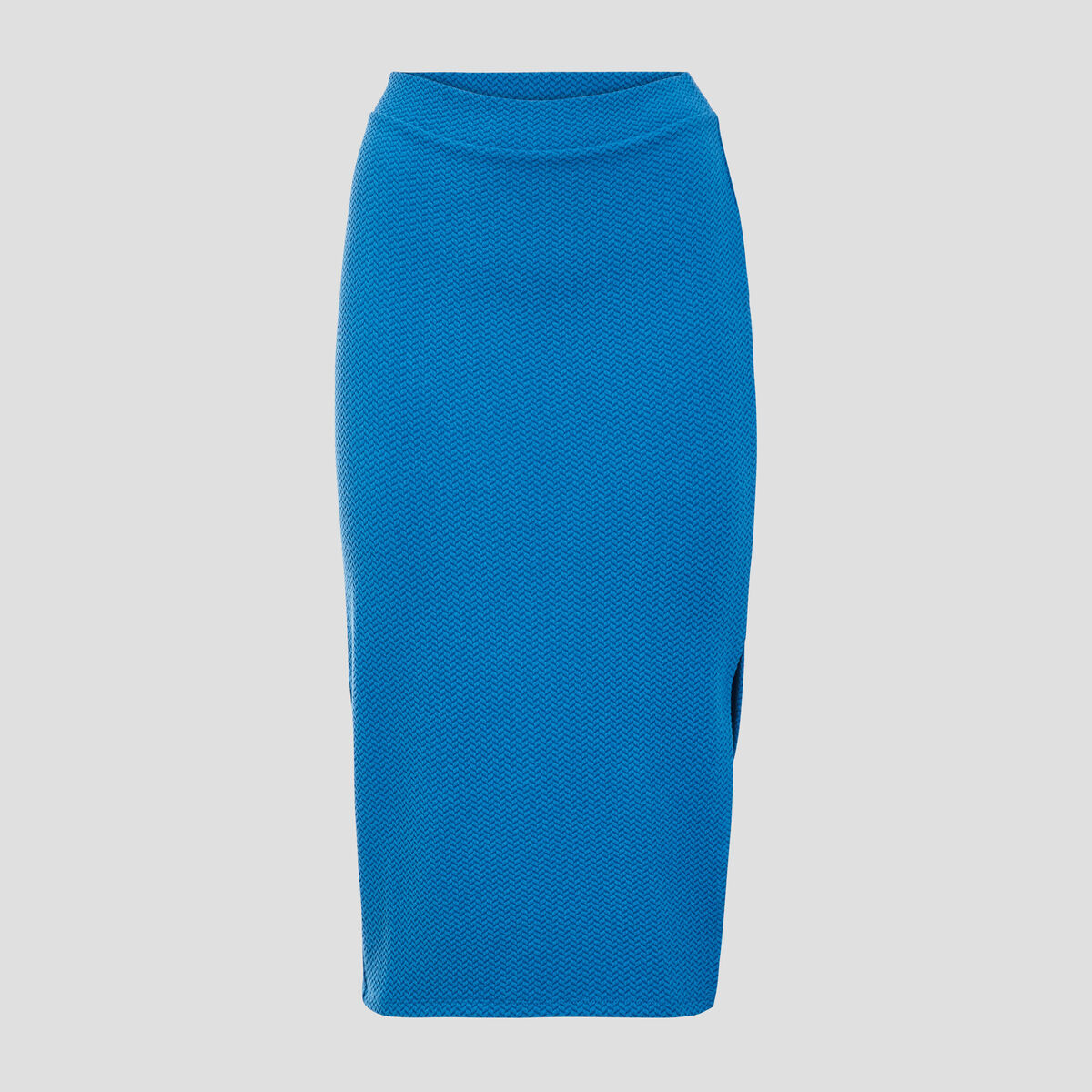 Jupe longue droite bleu femme