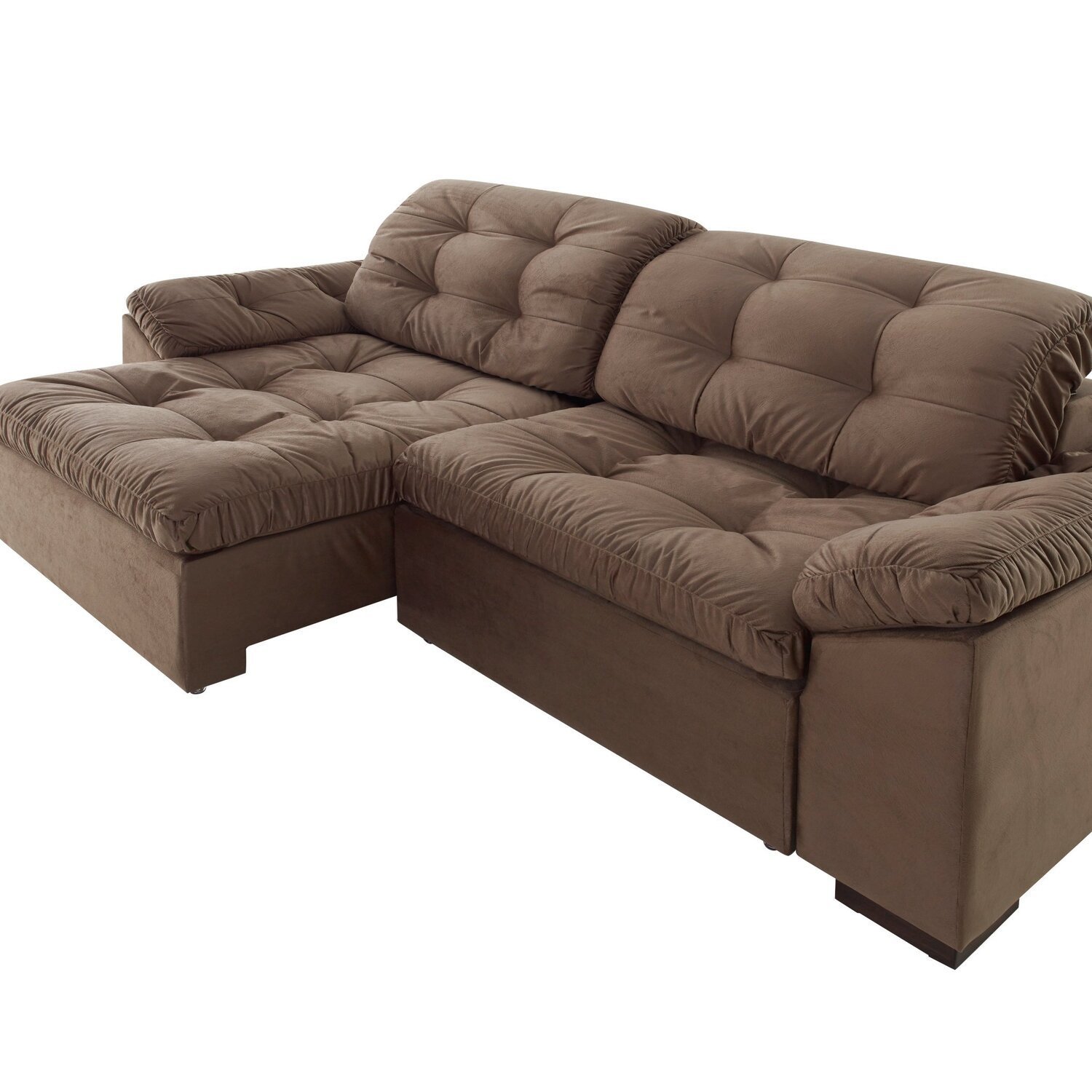 Sofá Retrátil e Reclinável 2 Lugares 240 Cm Pérola Veludo