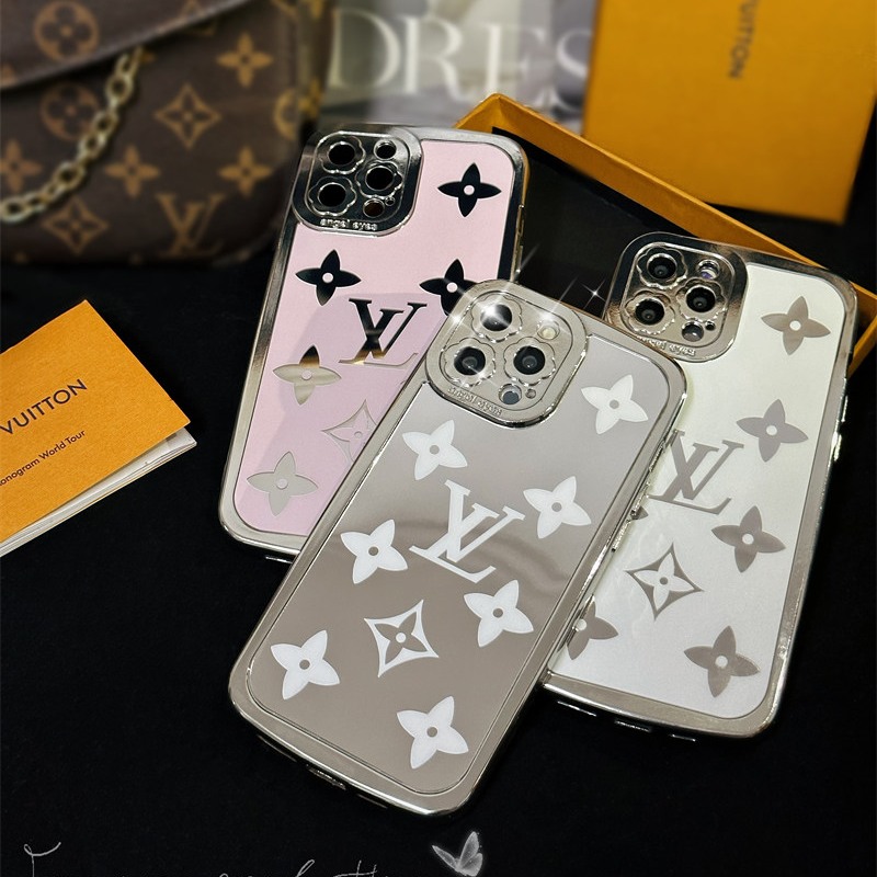 ヴィトン iphone16ケース ミラー iphone15/15pro ケース 鏡 Vuitton スマホケース おそろい iphone14/13/12 ケース ハイ ブランド iphoneケース ブランド レディース カメラ 保護
