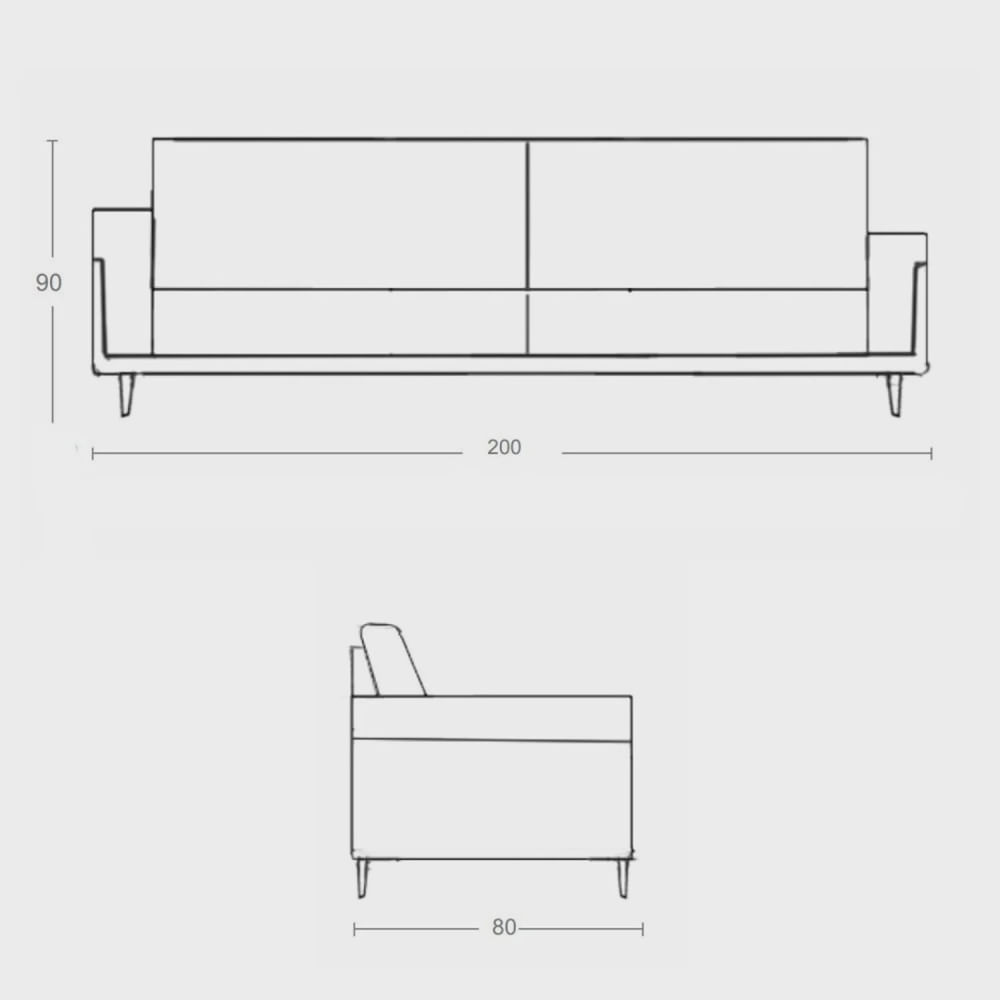 Sofá Living Vintage 3 Lugares 200cm em Linho Slim em Promoção | Ofertas na Americanas