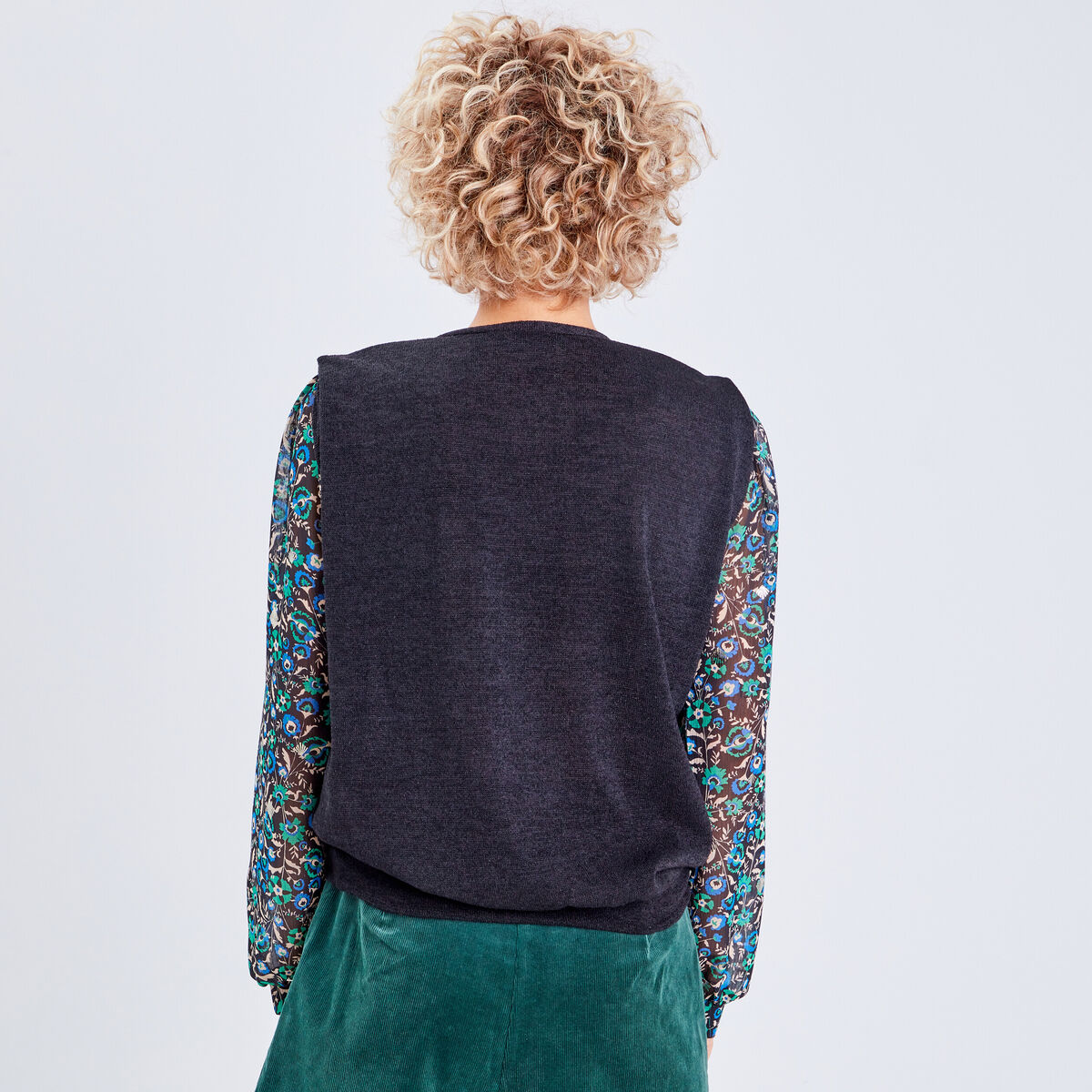 T-shirt manches longues noir femme