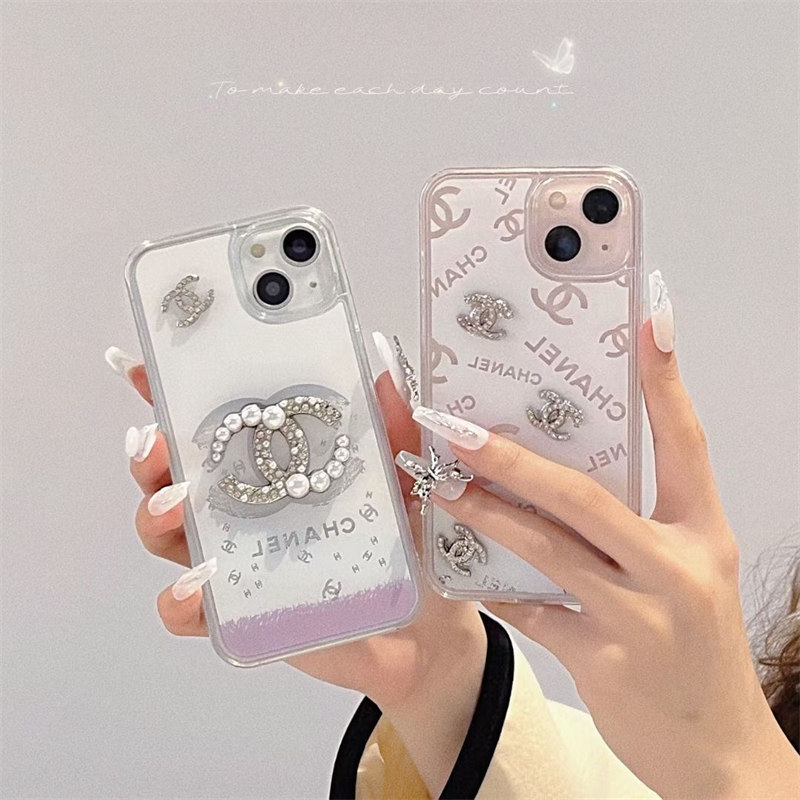 シャネル iphone16/15/15plus ケース iphone ケース キラキラ グリッター iphone14/14pro ケース 人気 女子 iphone13/12/11ケース デコ ブランド ハイブランド スマホケース CHANEL コピー