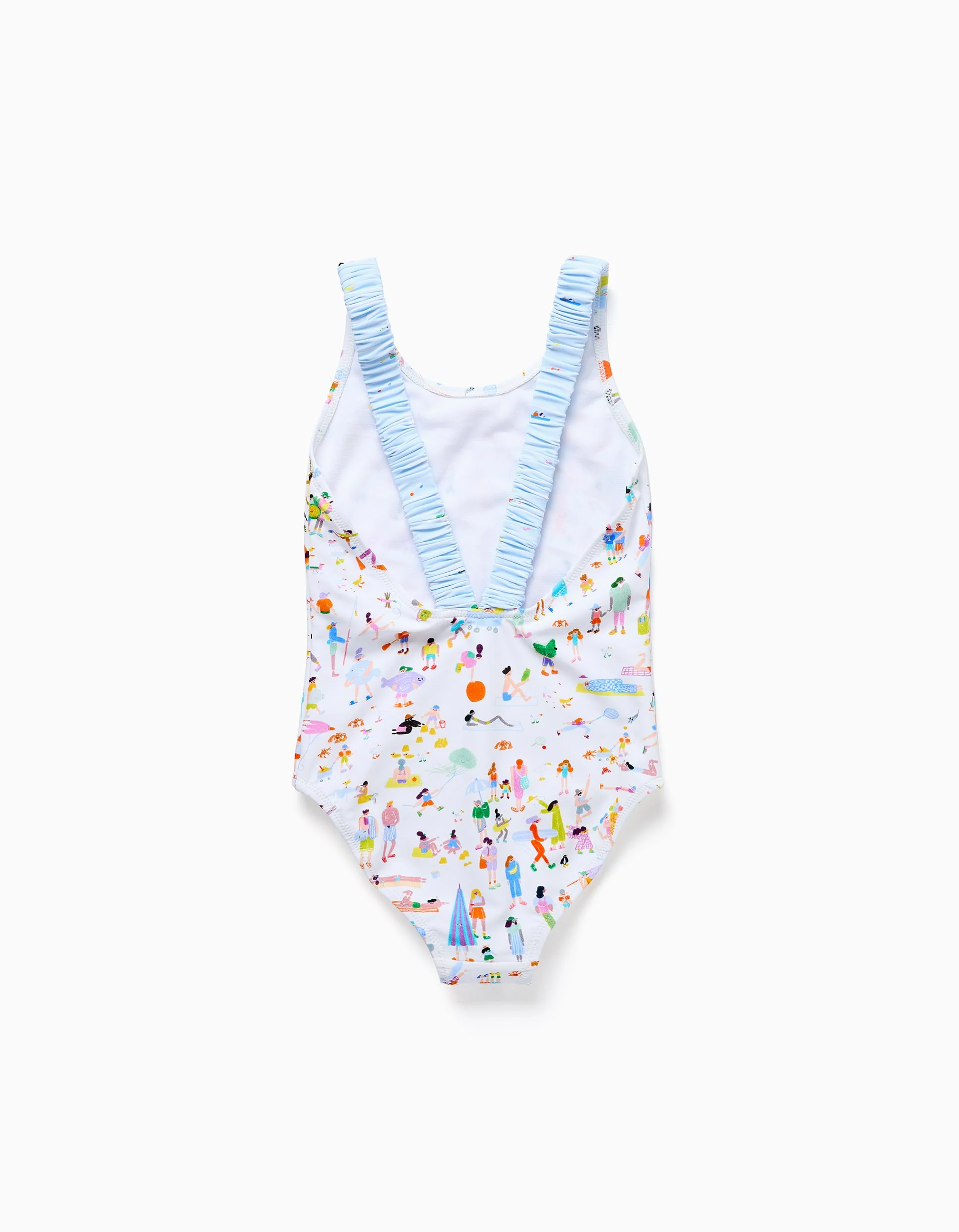 Swimsuit with print Carolina Celas x Zippy for girls, white