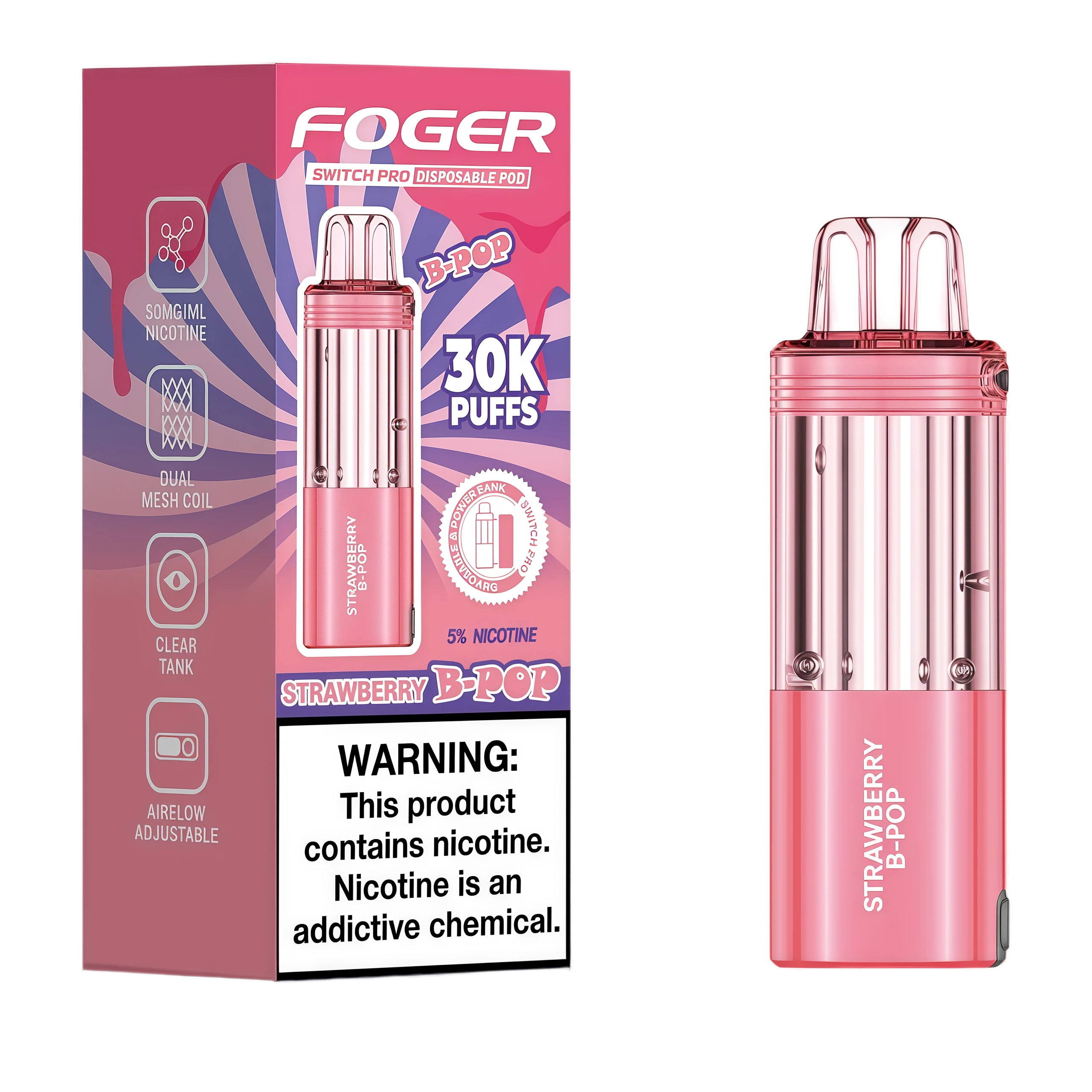 Strawberry B-POP - GeekBar US Authorized Retailer