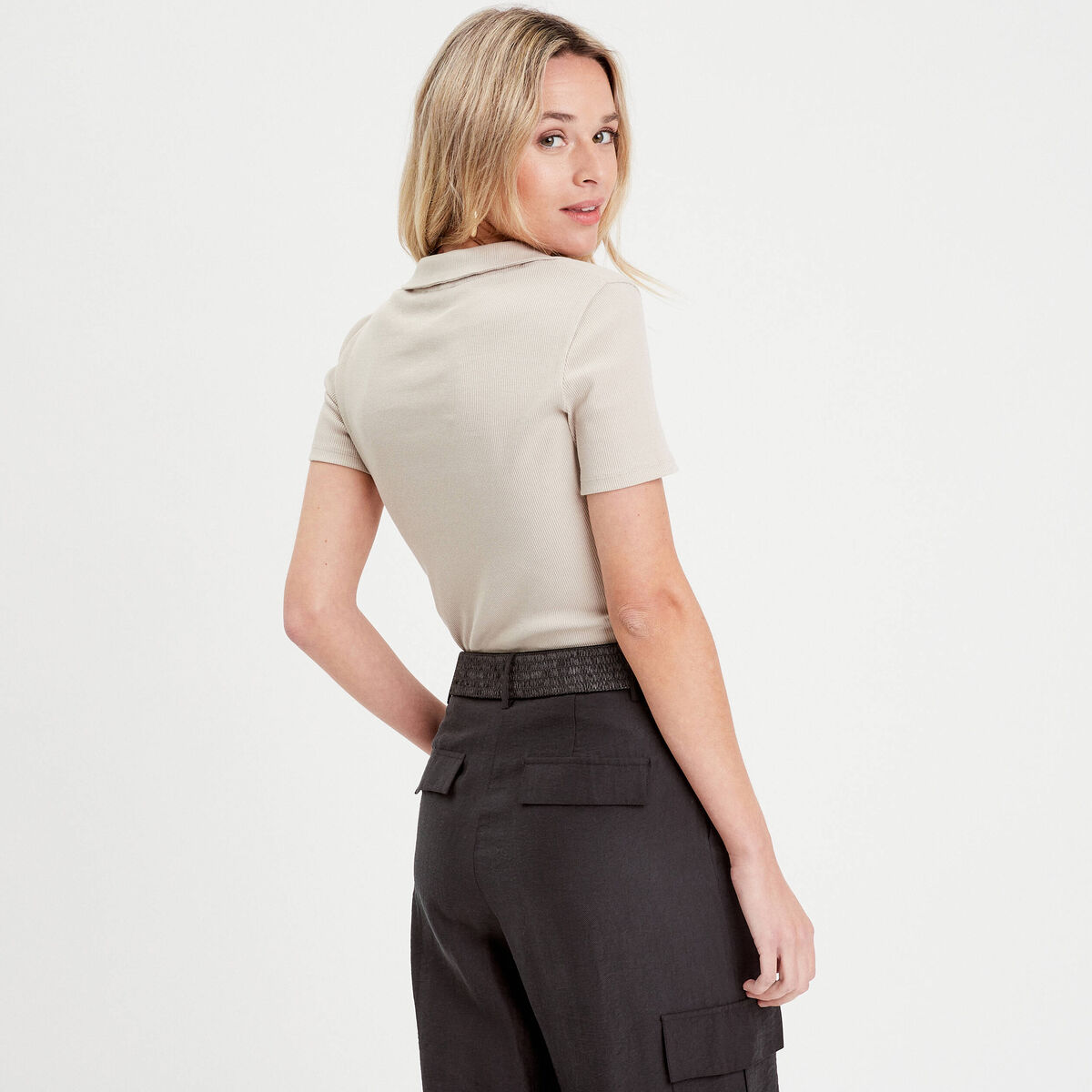 T-shirt manches courtes blanc femme