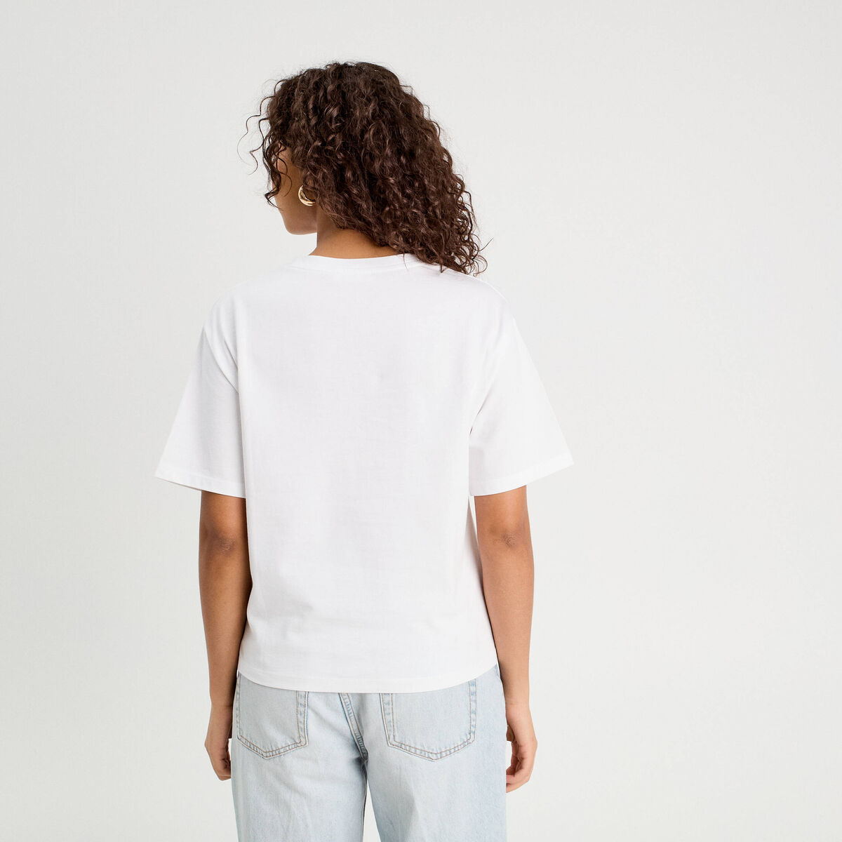 T-shirt manches courtes blanc femme