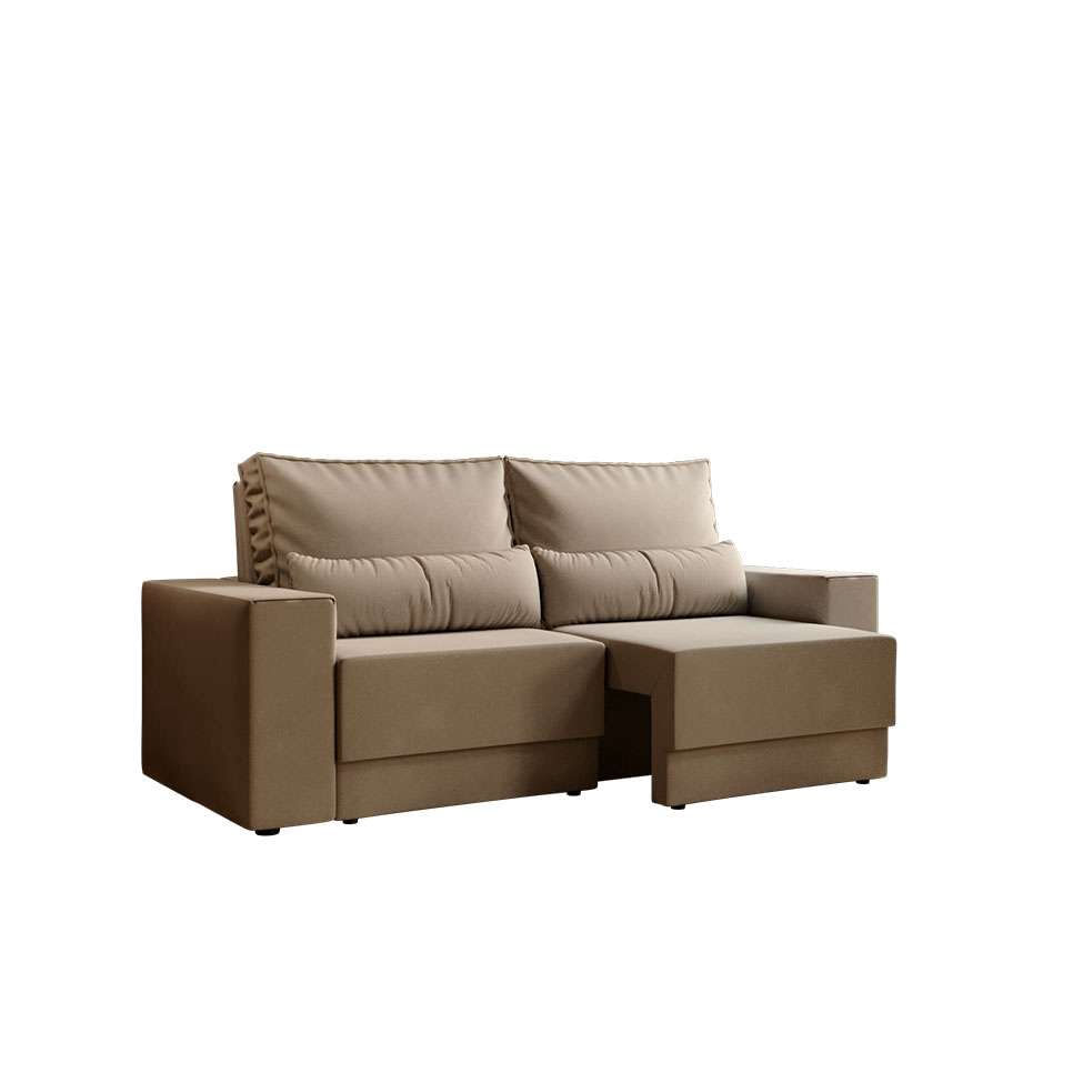 Sofá 3 Lugares Retrátil Sochi Suede Bege em Promoção | Ofertas na Americanas