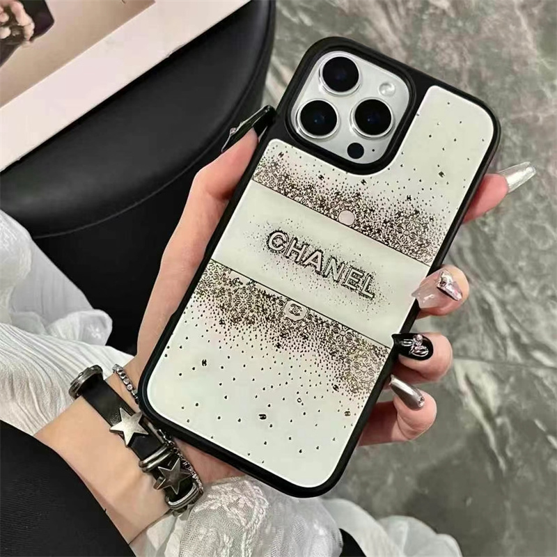 chanel iphoneケース ガラス シャネル スマホケース iphone16/16pro ケース 携帯ケースブランド iphone15/15pro ケース 人気ブランド 女子 iphone14/13 ケース 金メッキ