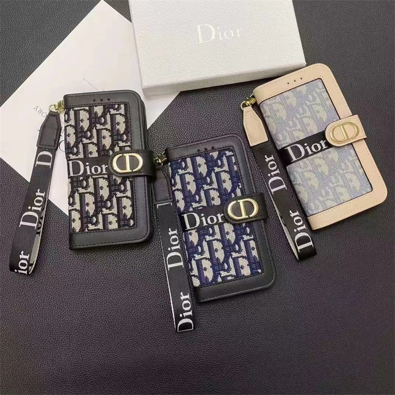 dior スマホケース 手帳型 iphone17/17pro ケース ディオール iphone16/16proケース ブランド コピー iphone15/14 ケース 手帳型 可愛い iphoneケース ブランド レディース ストラップ カードケース付き
