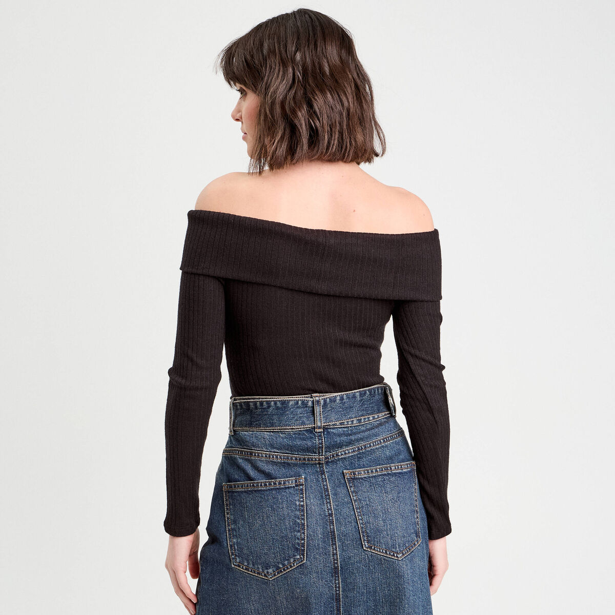 T-shirt manches longues noir femme