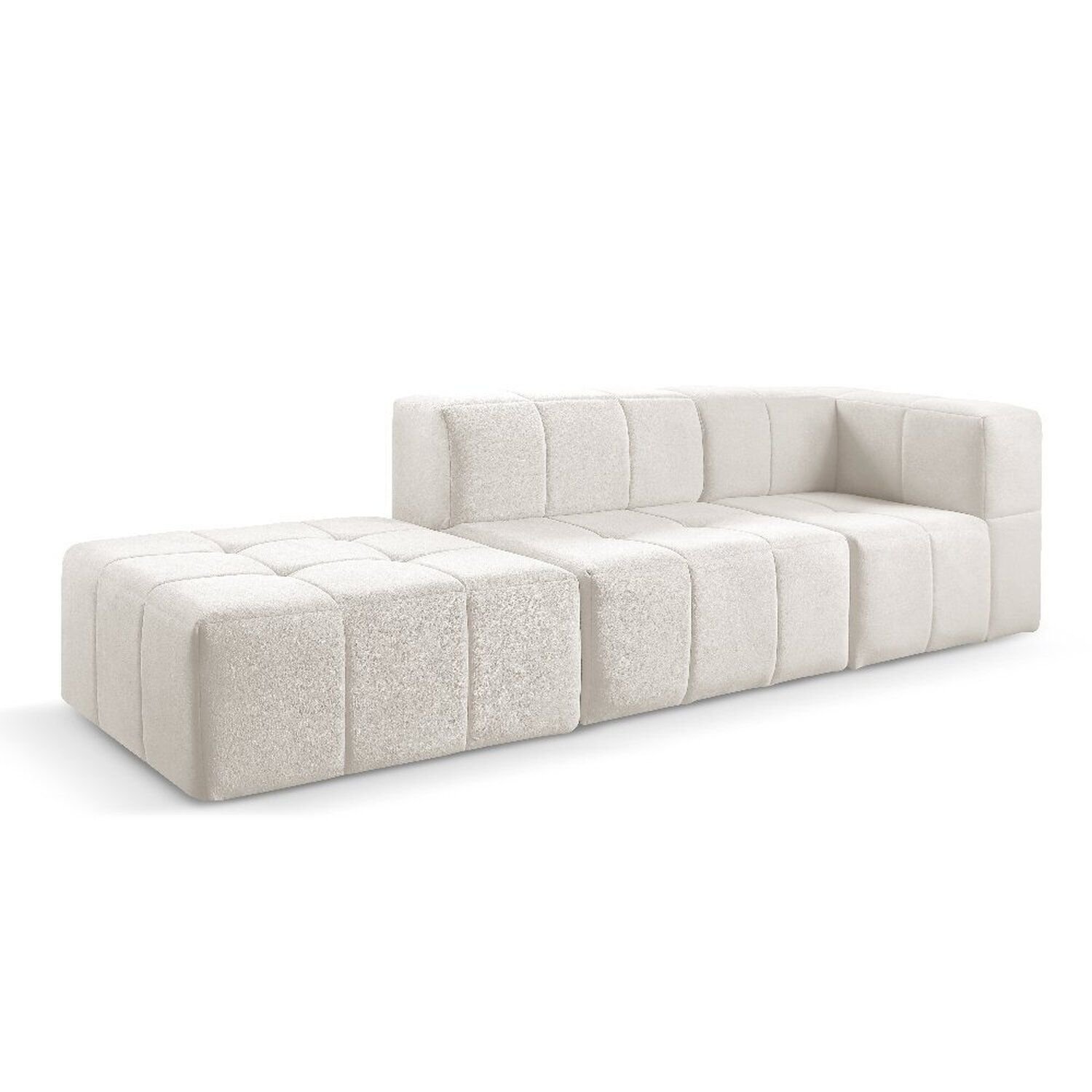 Sofá Modular 3 Lugares Bouclé