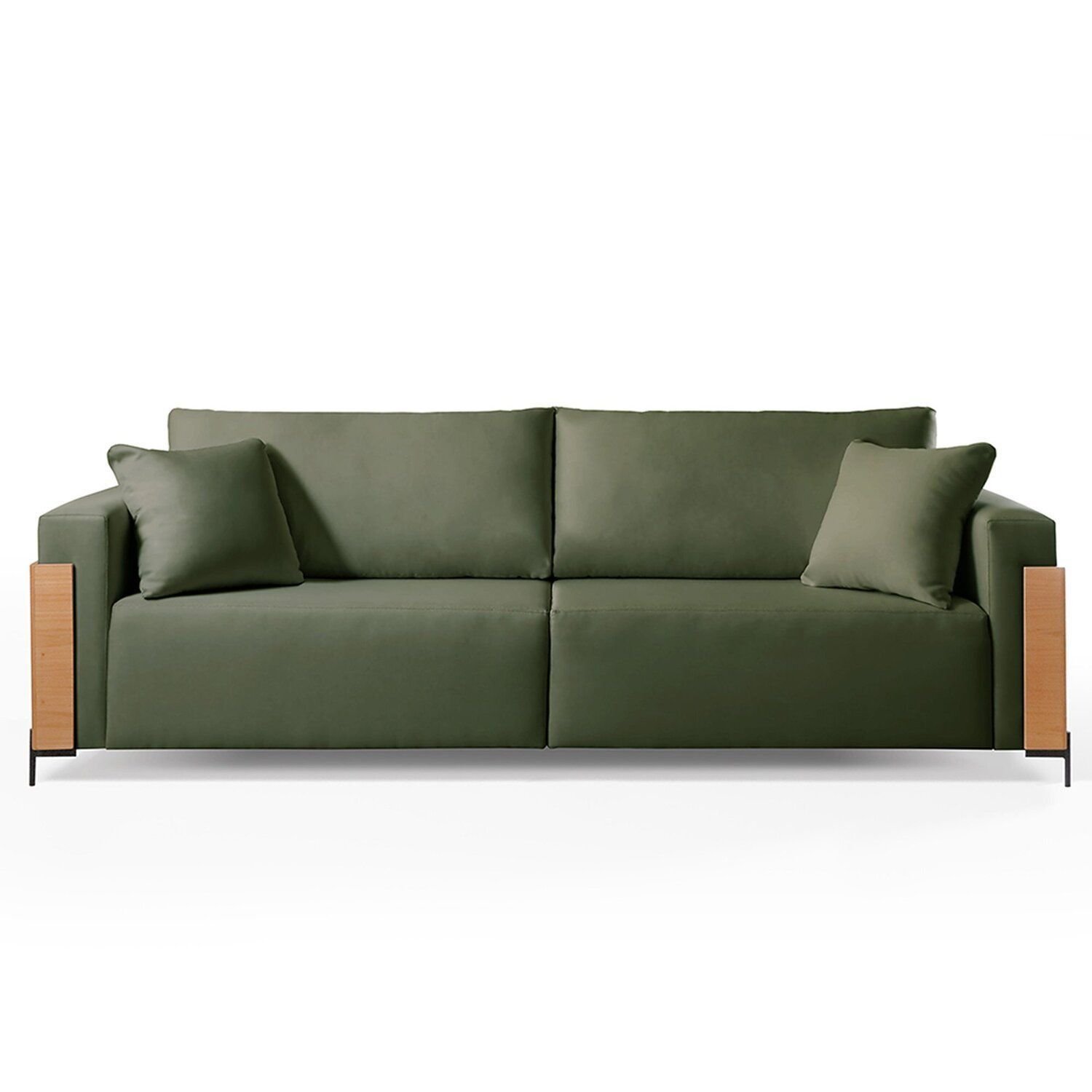 Sofá Fixo Heitor 3 Lugares Luxo Pé de Metal 2,0m Castellar Móbile