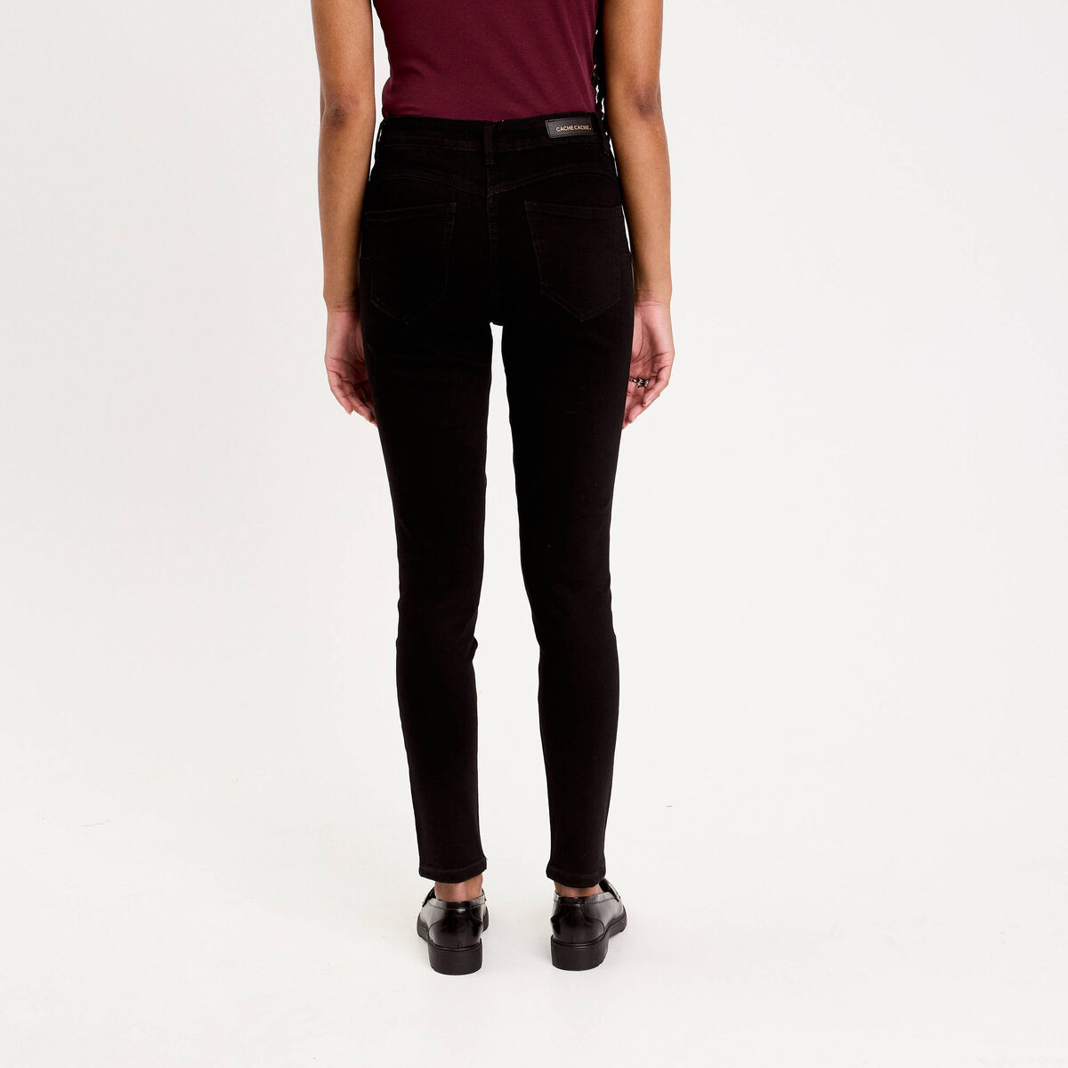 Jeans skinny push-up denim noir femme