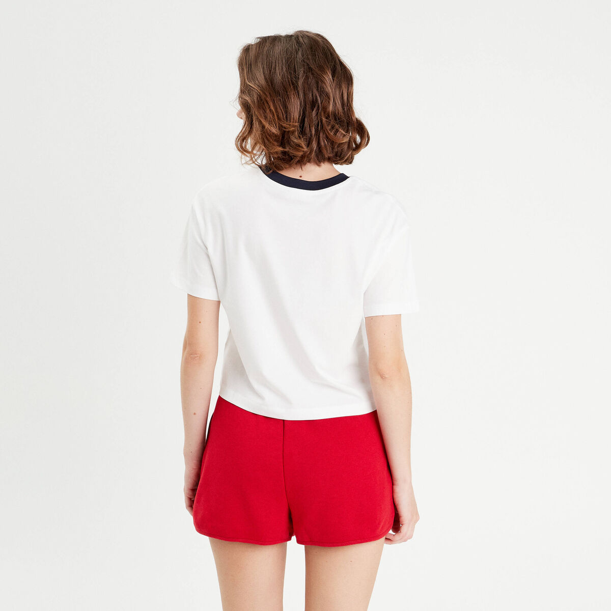 T-shirt manches courtes blanc femme