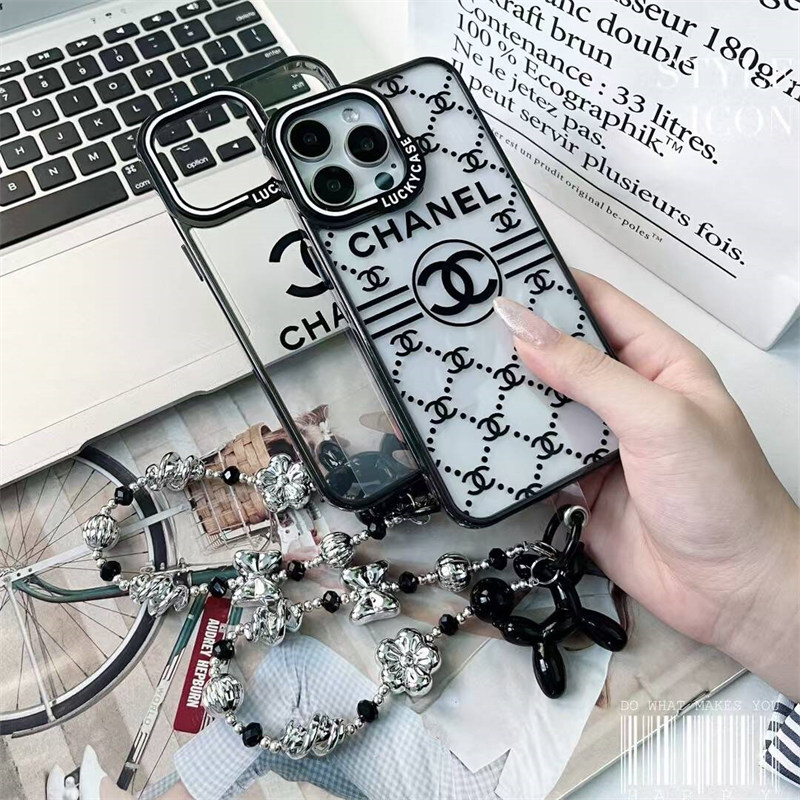 シャネル iphone ケース クリア chanel iphone17/16 ケース ストラップ 付き iphone17 プロ ケース ハイ ブランド iphone15/14ケース 透明 おしゃれ iphone13ケース クリア ブランド