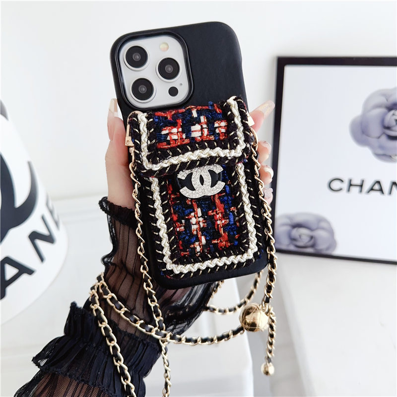 chanel スマホ ショルダー iphone17/17pro/16/16pro ケース シャネル iPhone15/14pro スマホケース 斜 めがけ ハイ ブランド iphoneケース ショルダー ブランド iphoneケース 背面 ポケット
