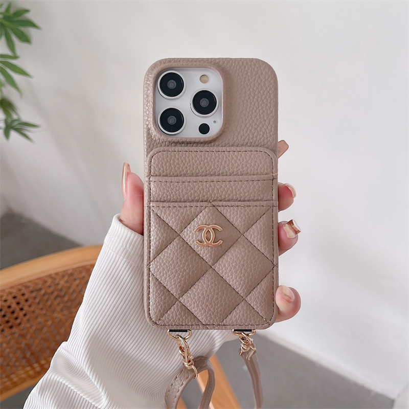 chanel スマホ ショルダー シャネル iphone17/17pro ケース 斜 めがけ iphone16/16pro ケース カード 収納 おしゃれ iphoneケース 人気ブランド 女子 iphone15/14/13ケース 大人可愛い ブランド