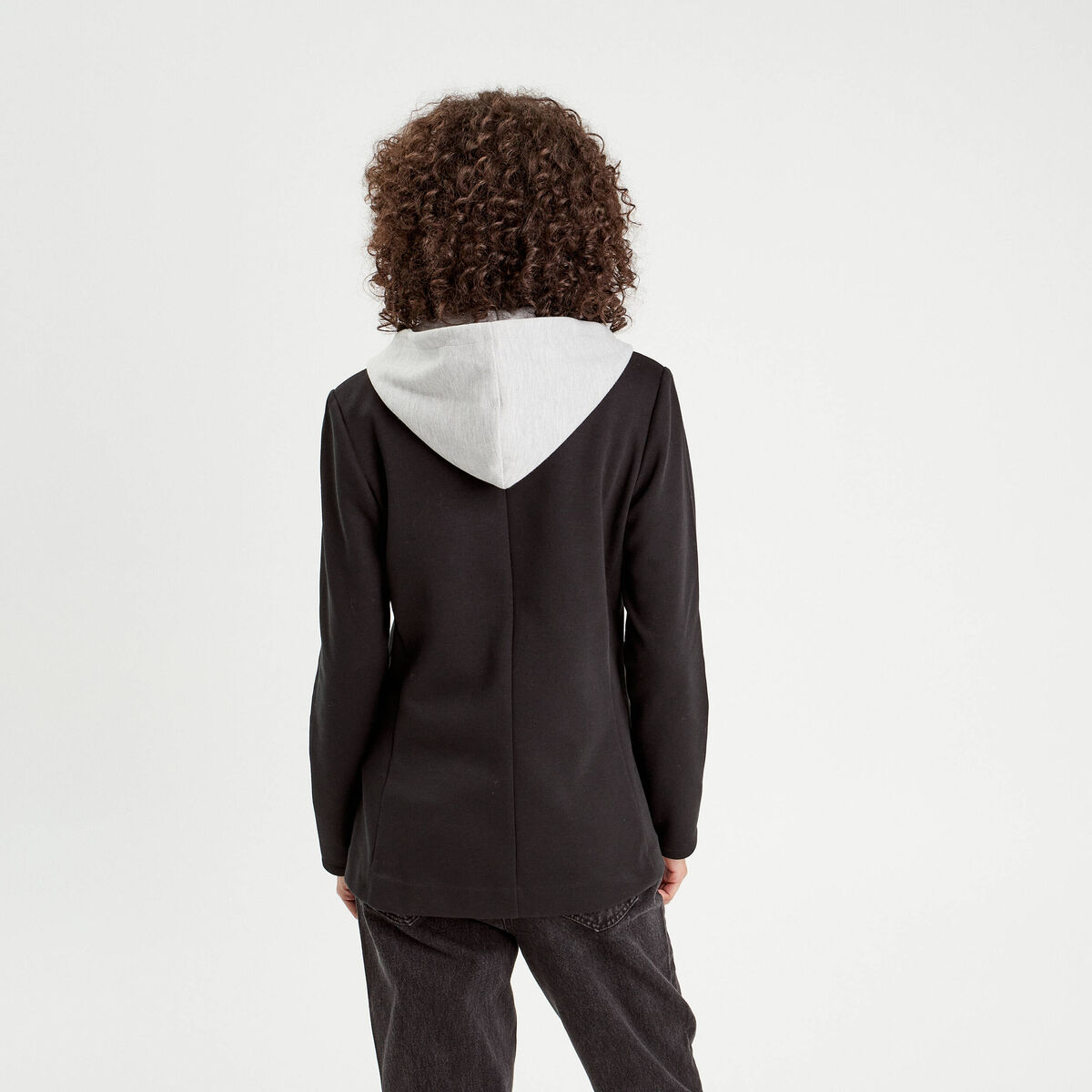 Veste blazer 2-en-1 gilet noir femme