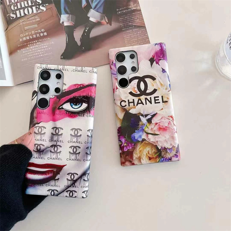 ギャラクシーケース シャネル S25ultra ハイブランド chanel galaxブランド Galaxy S24 S23 s25 plus ultraケース アンドロイドケース 花柄 galaxy s22ケース おしゃれ レザー