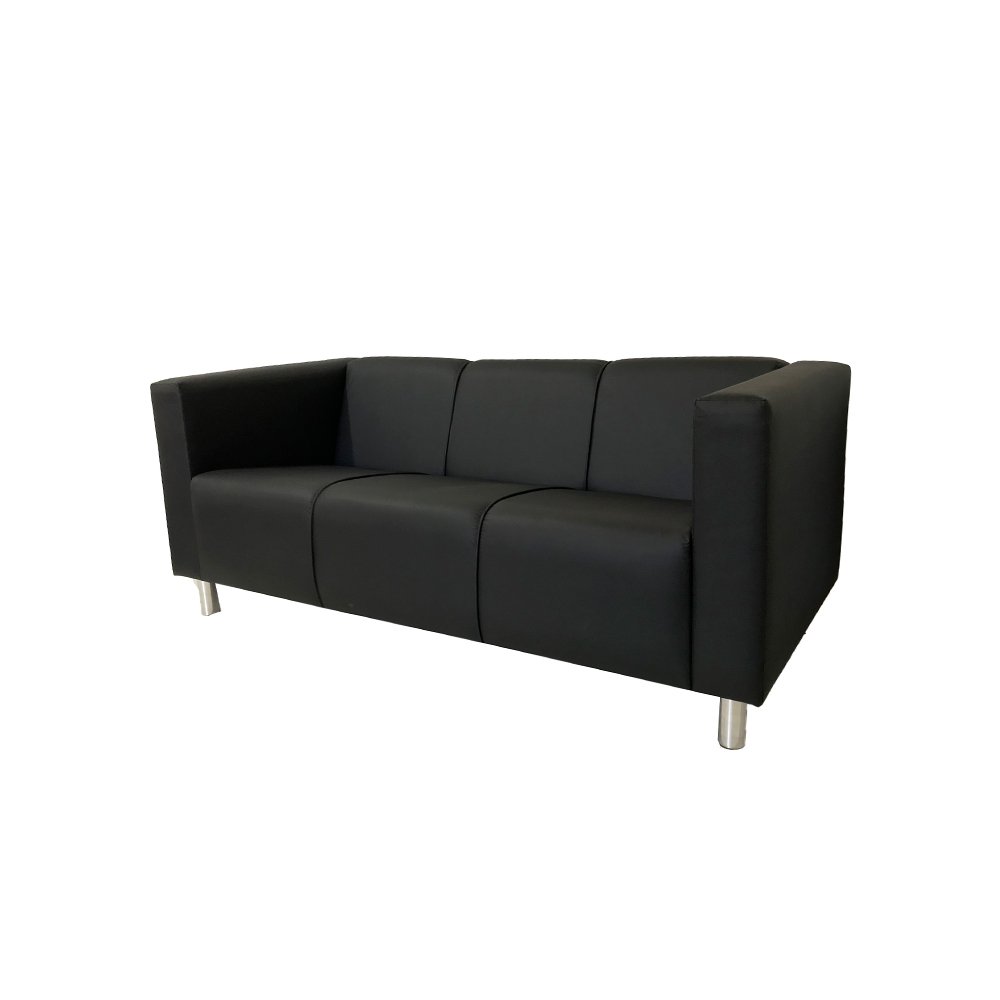 Sofá Nilo Sala Recepção 3 Lugares - Preto