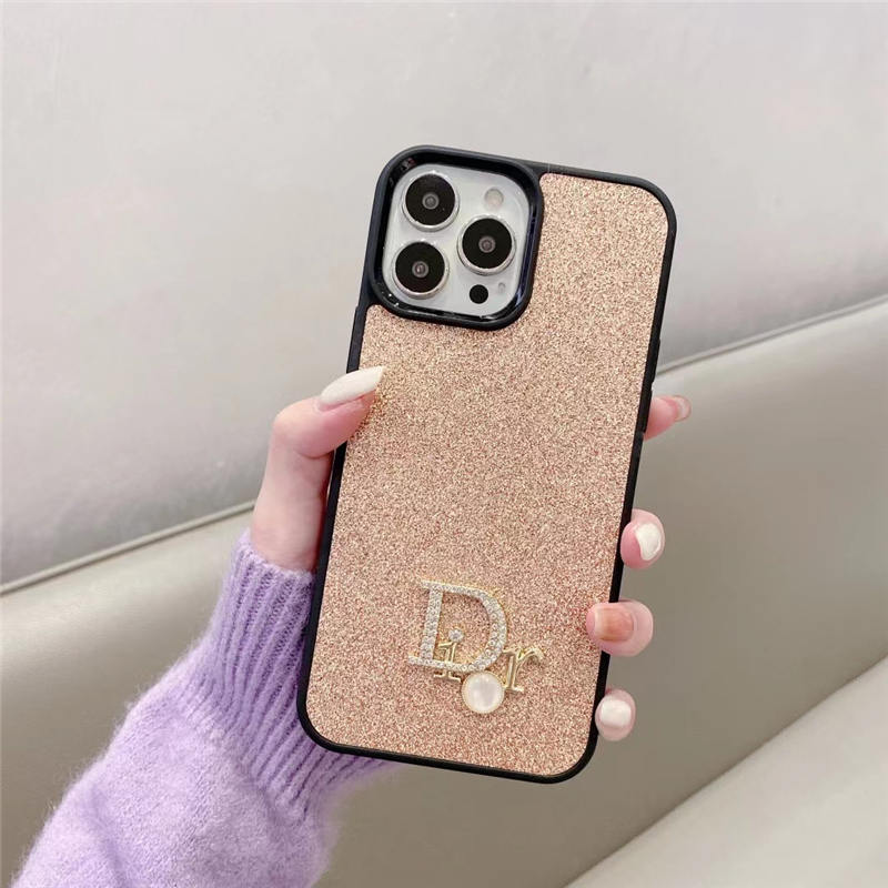 dior風 スマホケース iphone17/17pro キラキラ ディオール iphone16/15/14 携帯ケース 女子 可愛い アイフォン13pro max/12ケース ラメ グリッター
