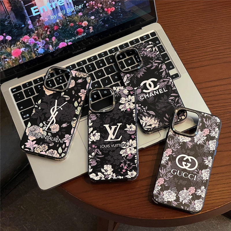 iphone17/17pro ケース ハイブランド iphone16/15/14pro ケース ブランド レディース iphoneケース 人気 女子 スマホケース 花柄 アイフォンケース かわいい レザー
