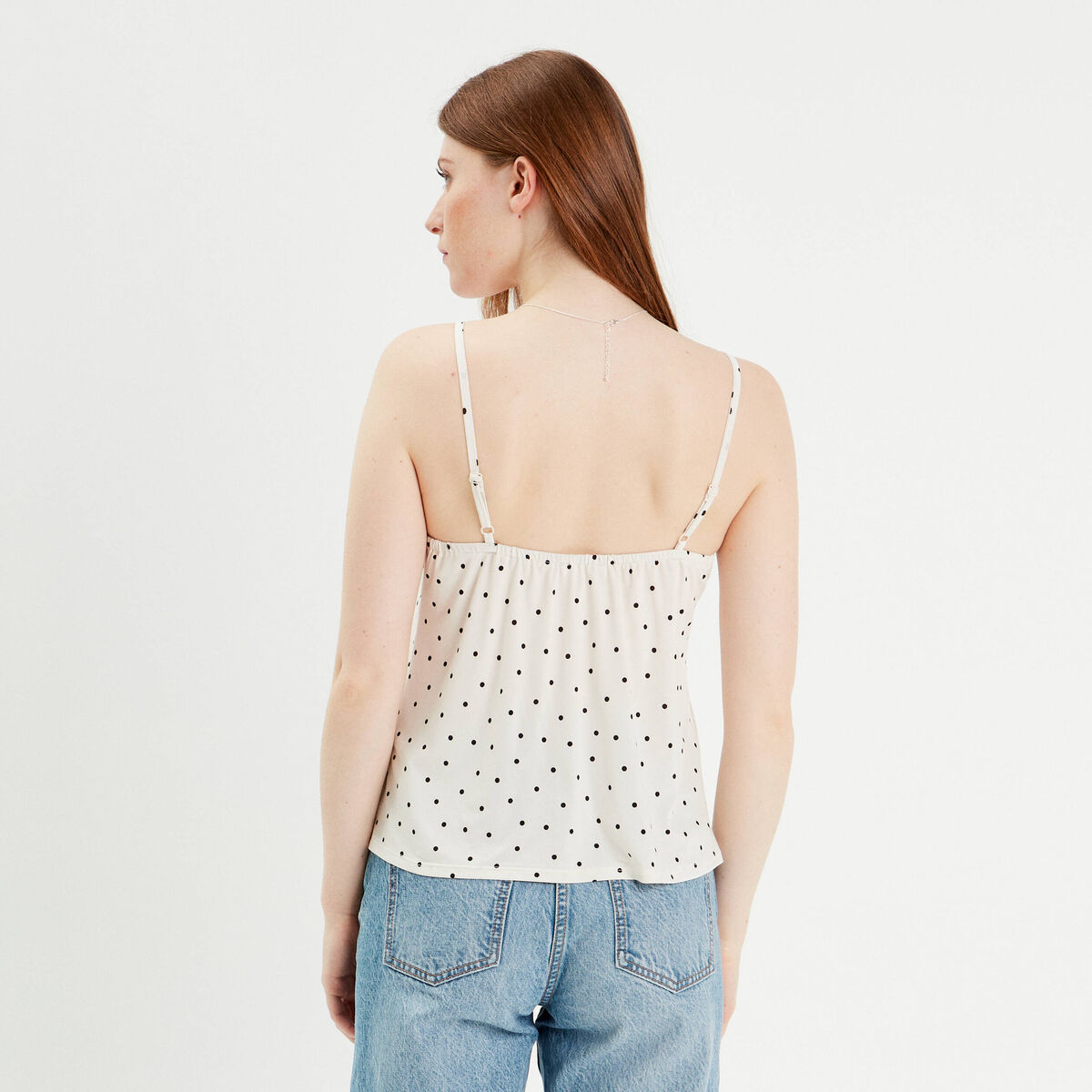 Débardeur bretelles fines blanc femme