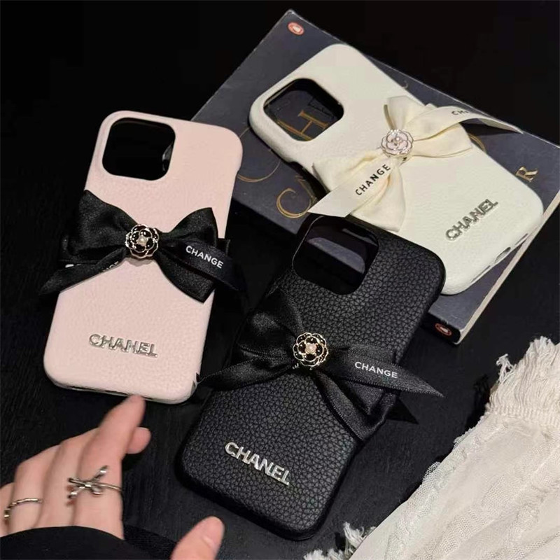 シャネル 風 スマホケース iphone ケース リボン ブランド chanel iphone17/17pro ケース デコ iphone16/16pro ケース 人気 ブランド 女子 iphone15/14 ケース かわいい