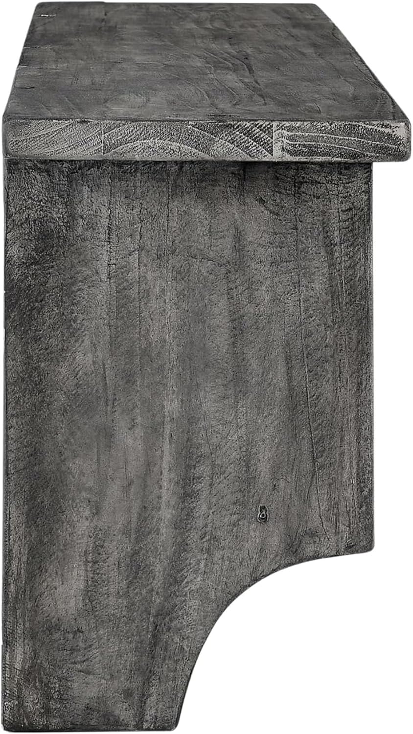 Pomona 48-Inch Wall-Mounted Coat Rack – Solid Wood & Metal Modern Entryway Organizer with 6 Heavy-Duty Hooks and 4 Open Cubbies for Mudroom, Hallway, Apartment, or Office Storage by Alaterre Furniture