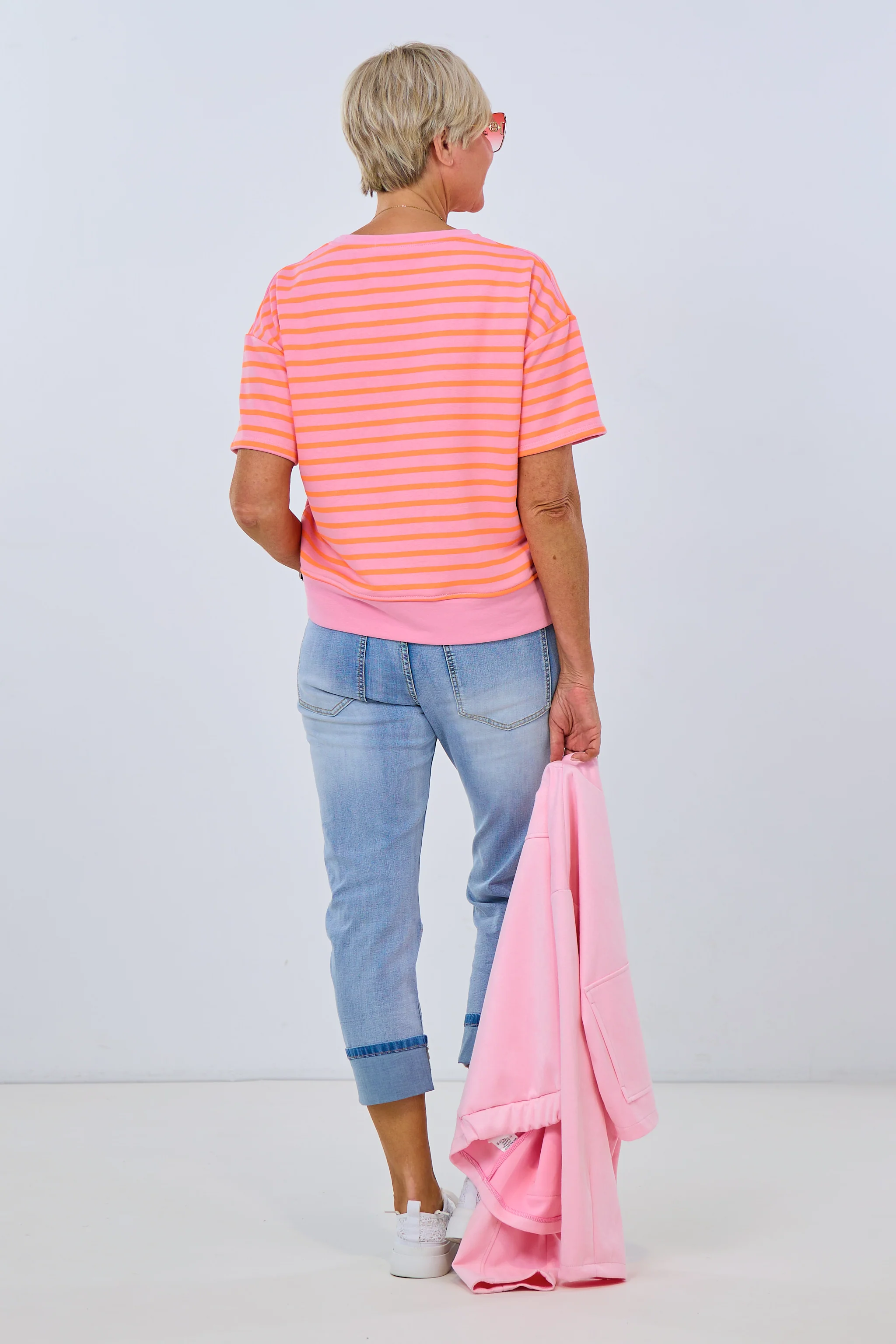 Kurzarm Sweaty Cote d'Azur, altrosa-orange