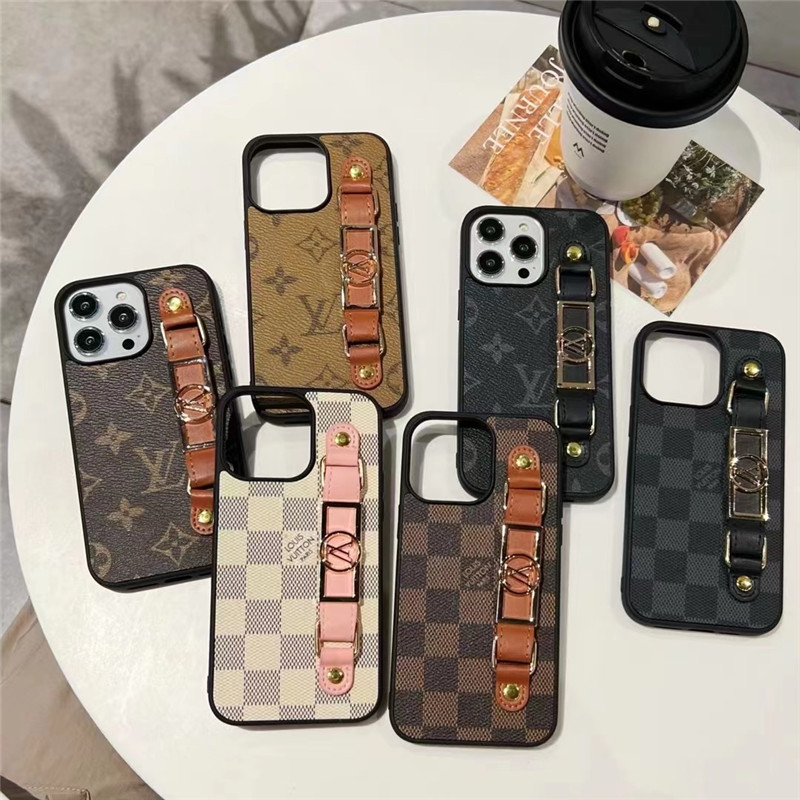 ヴィトン風 iphone16/15/15pro ケース ベルト付き iphone14/14promax ケース 大人 可愛い ブランド LV iphone14pro/13pro ケース お揃い モノグラム ダミエ柄
