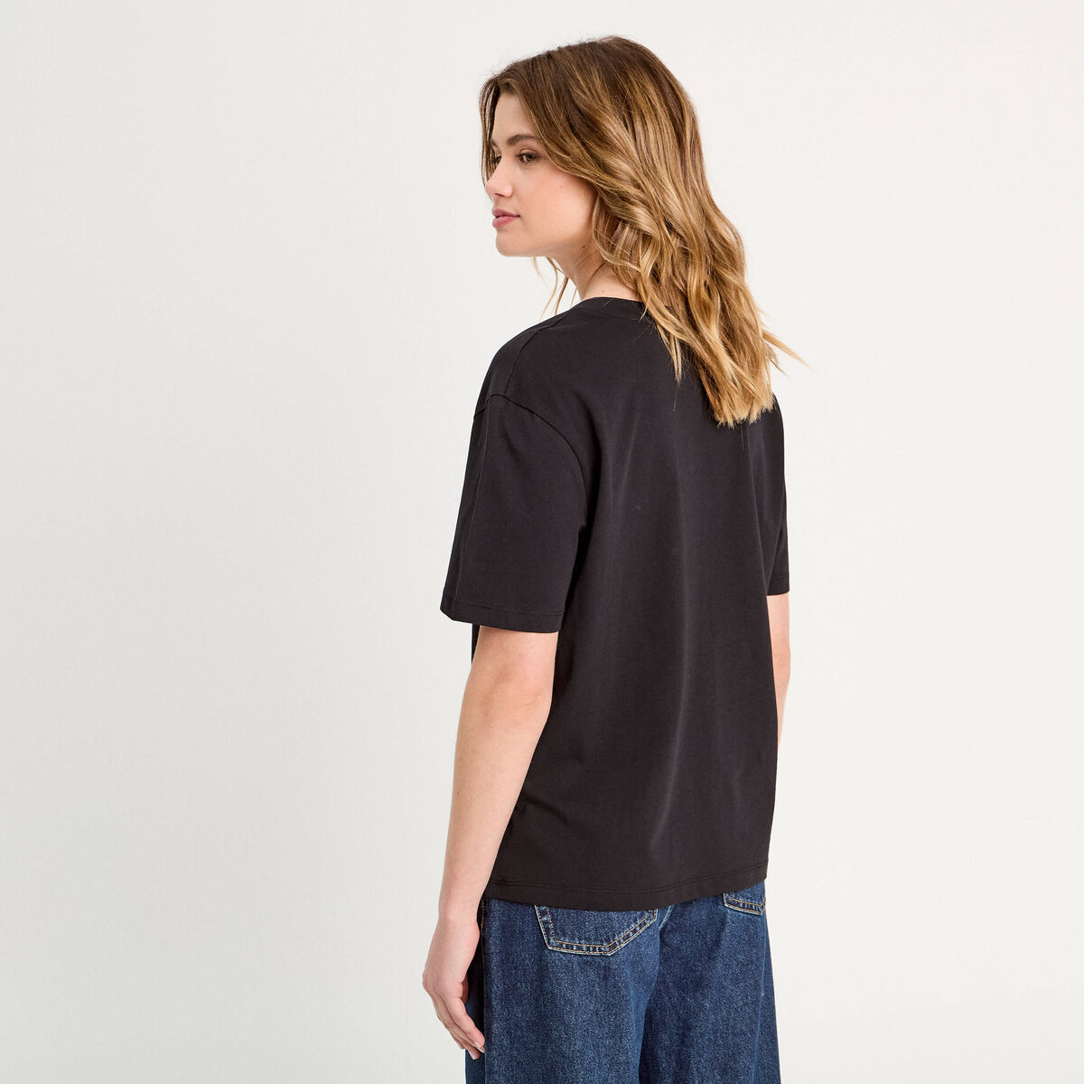 T-shirt manches courtes noir femme