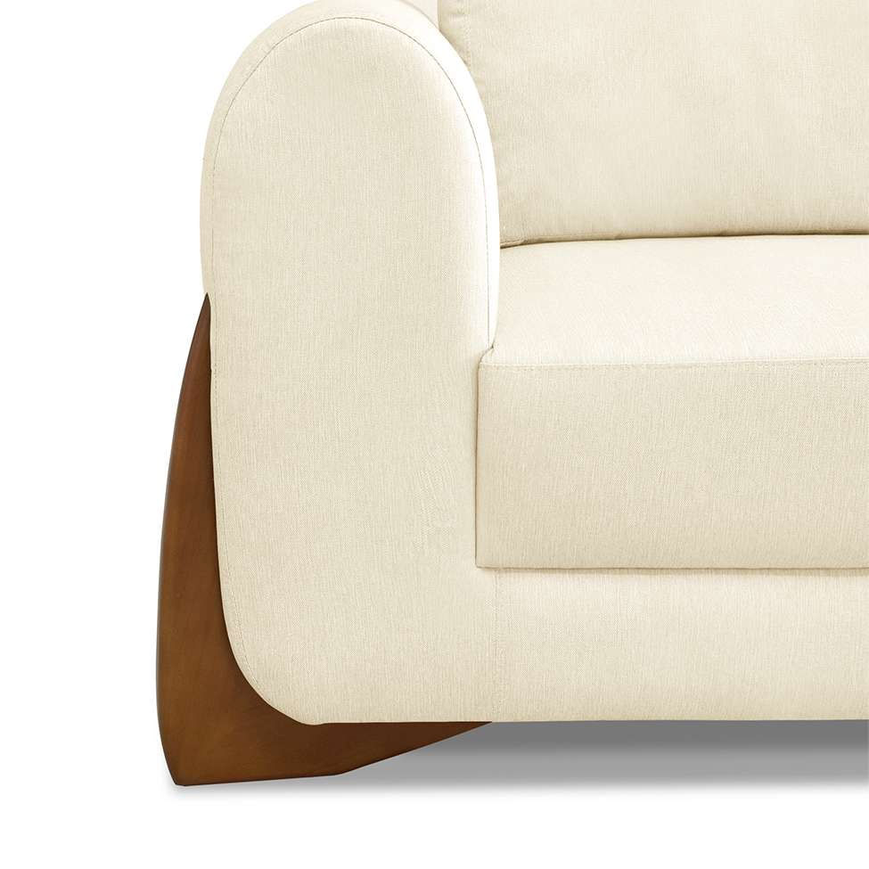 Sofá 3 Lugares Yves Linho Pérola 230 cm em Promoção | Ofertas na Americanas