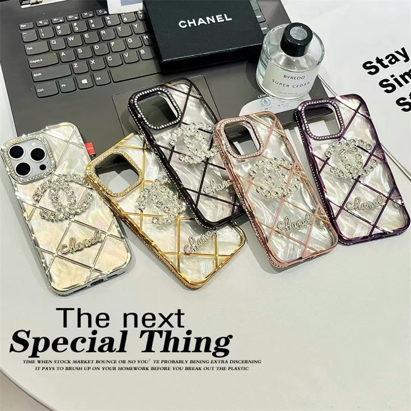 シャネル iphone16/16pro ケース キラキラ chanel スマホケース デコ iphone15/14pro ケース クリア 可愛い ハイブランド iphone13/12/11 ケース  メッキ