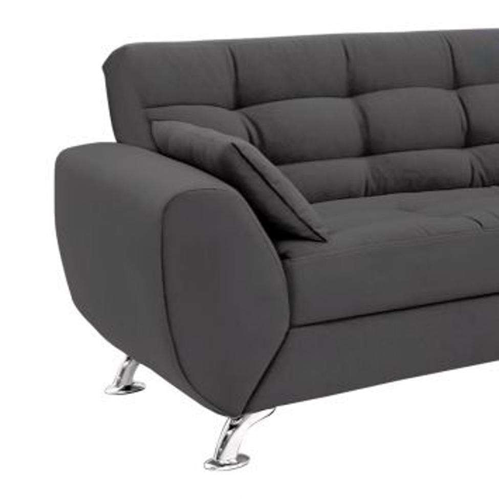 Conjunto de Sofá 2 e 3 Lugares Larissa ii Suede Cinza em Promoção | Ofertas na Americanas