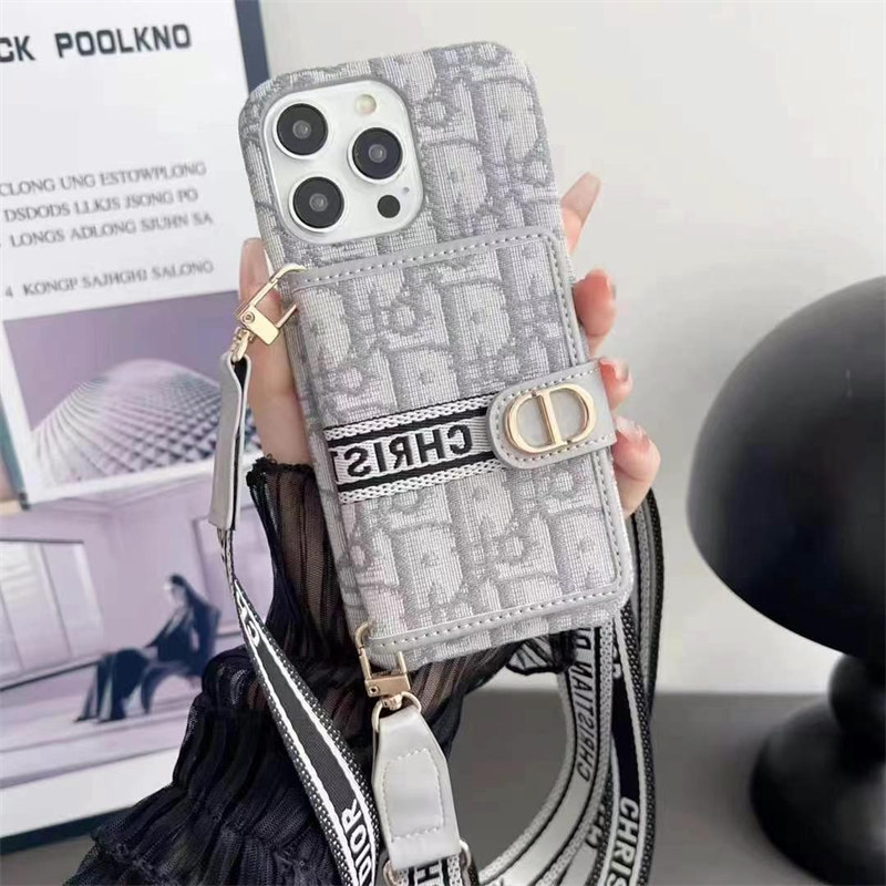 dior スマホ ショルダー ディオール オブリーク iPhone17/17pro ケース 肩掛け iphone16/16pro max ケース カード ケース 付き iphone15/14/13 ケース 斜めがけ ブランド 背面収納