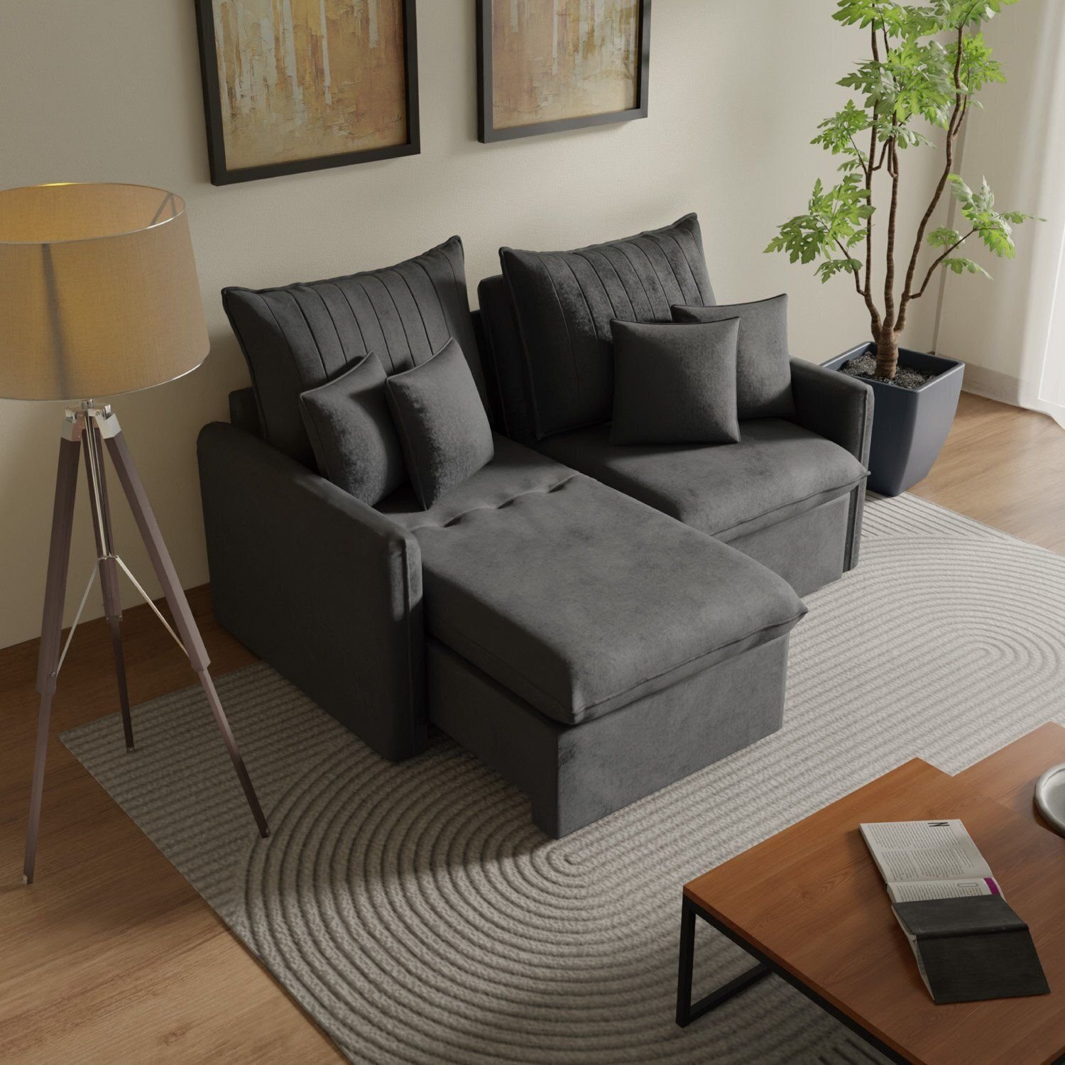 Sofá Cama Retrátil e Reclinável 180cm Colibri CabeCasa MadeiraOriginals