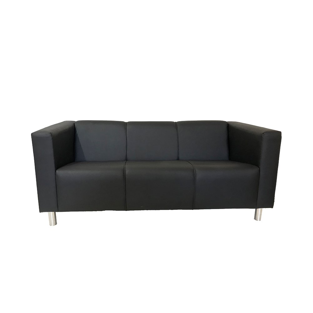 Sofá Nilo Sala Recepção 3 Lugares - Preto