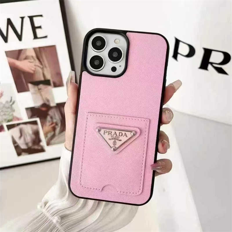 prada アイフォン17/17air ケース iphone17pro/16pro ケース カード 収納 ハイ ブランド スマホケース 黒 ピンク iphone16/15/14 ケース レザー ブランド