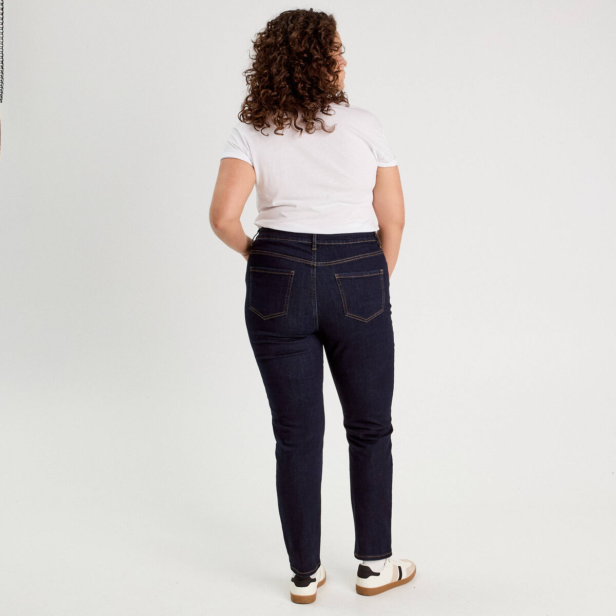 Jeans slim 5 poches denim brut femme