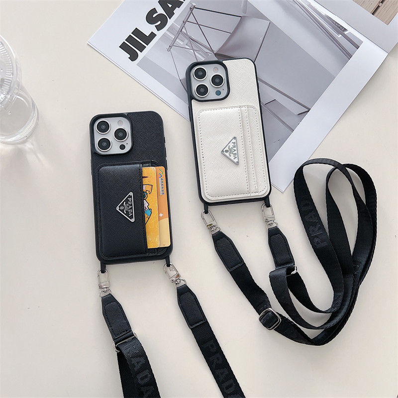 プラダ iphone17 ケース ショルダー prada アイ フォン16pro ケース スマホ ショルダー ブランド メンズ iphone15/14/13ケース 背面 収納 iphoneケース ペア カップル おすすめ
