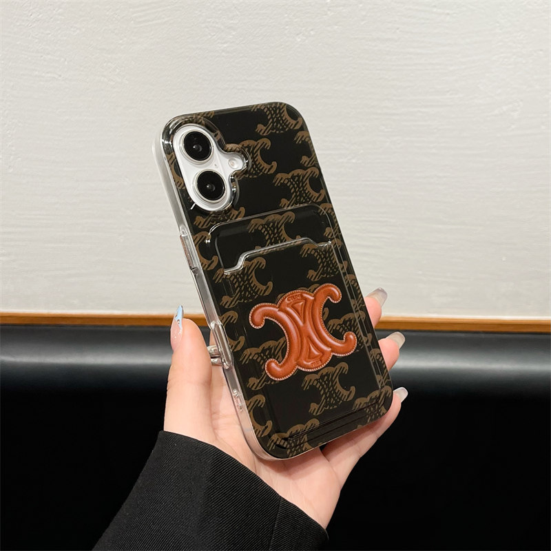 iphone16 ケース セリーヌ celine アイフォン16プロケース iphone15/14proケース カード収納 iphone13ケース ブランド レディース スマホケース ハイ ブランド パロディ