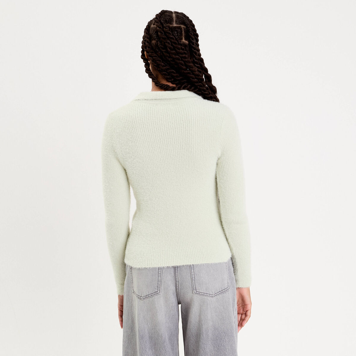 Gilet coupe ajustée vert pastel femme