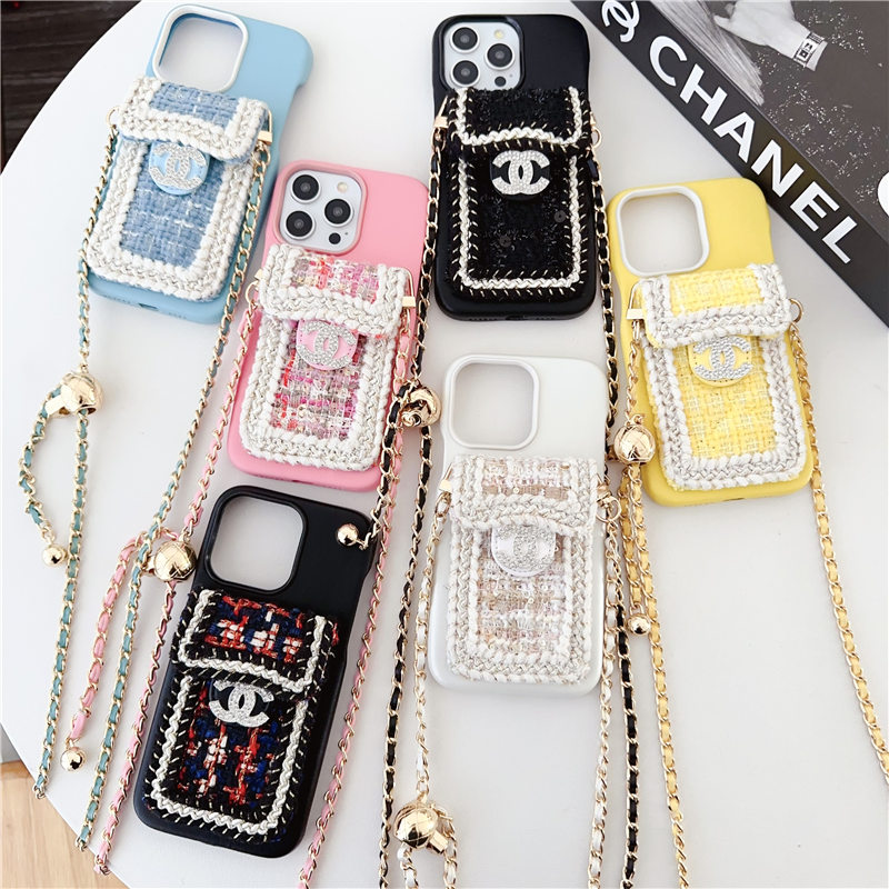 chanel スマホ ショルダー iphone17/17pro/16/16pro ケース シャネル iPhone15/14pro スマホケース 斜 めがけ ハイ ブランド iphoneケース ショルダー ブランド iphoneケース 背面 ポケット