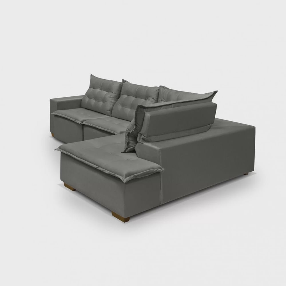 Sofá de Canto Montana 4 Lugares Retrátil Reclinável 2,70x1,98M Molas Bonnel em Veludo Yescasa em Promoção | Ofertas na Americanas