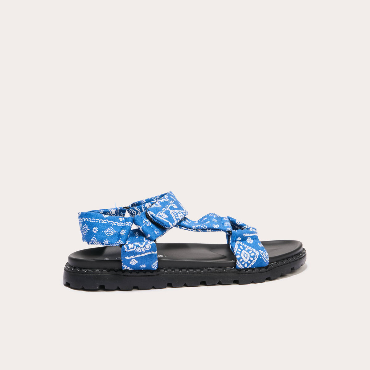 Sandales avec lien bleu femme