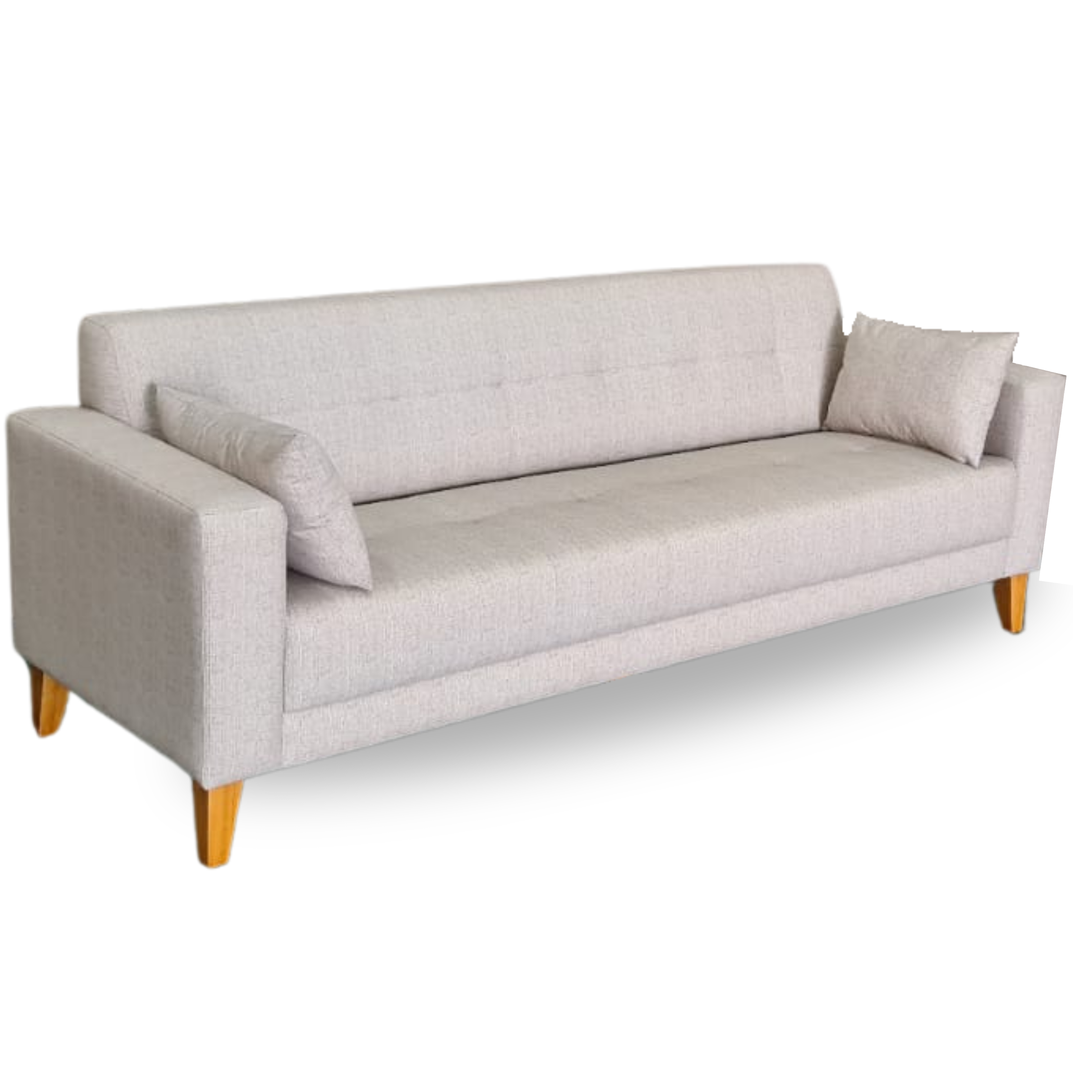 Sofá Gianni | Pé Trapézio & Tecido Acquablock Impermeável | 3 Lugares | Medida 210cm | Linhão Bege